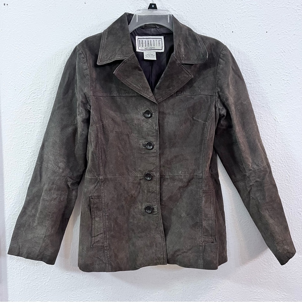Vintage BB Dakota dark brown leather jacket